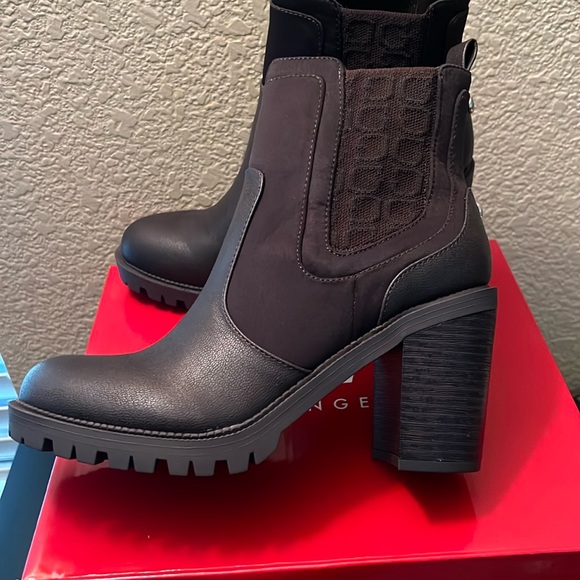 Guess Brown Chunky Heeled Jaason Boots - Picture 1 of 10